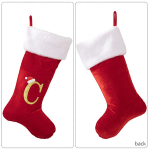 Mignonne lettre bas de noël décoration créative arbre de noël pendentif noël vent tricoté chaussettes accessoires de décoration - Product Image 2