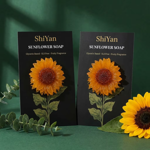 <span class=keywords><strong>Savon</strong></span> artisanal en forme de tournesol, <span class=keywords><strong>savon</strong></span> à la glycérine floral, hydratant, décoratif, coffret cadeau - Product Image 1