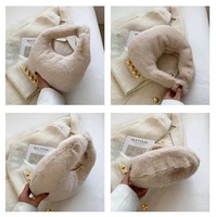 Sac Fourre-Tout Épaule Hiver 2025 Meilleure Vente en Fausse Fourrure Longue Velours, Nouvelle Mode Coréenne, Sac à Main en Peluche Artificielle Portable Sous le Bras