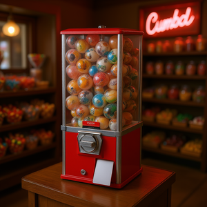 Máquina Expendedora de Bolas de Goma de Mascar Vevor, 25 Unidades Rojas, Dispensador de Dulces Vintage que Funciona con Monedas - Product Image 2