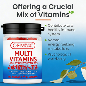 อาหารเสริมโออีเอ็ม สปอร์ต ซัพพลีเมนท์ส มัลติวิตามินและแร่ธาตุแบบแคปซูล 1000 มก. เม็ดมัลติวิตามินสำหรับผู้หญิงและผู้ชาย - Product Image 3