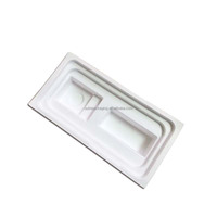 Plateau en pulpe moulée personnalisé, écologique, en bagasse, pour emballage, biodégradable, en papier recyclé, pour électronique, avec pelliculage mat
