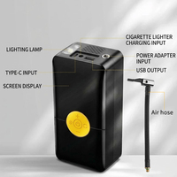 Pompe à air portable sans fil pour voiture avec affichage numérique, gonfleur de pneus ABS multifonctionnel pour voiture, maison et situations d'urgence