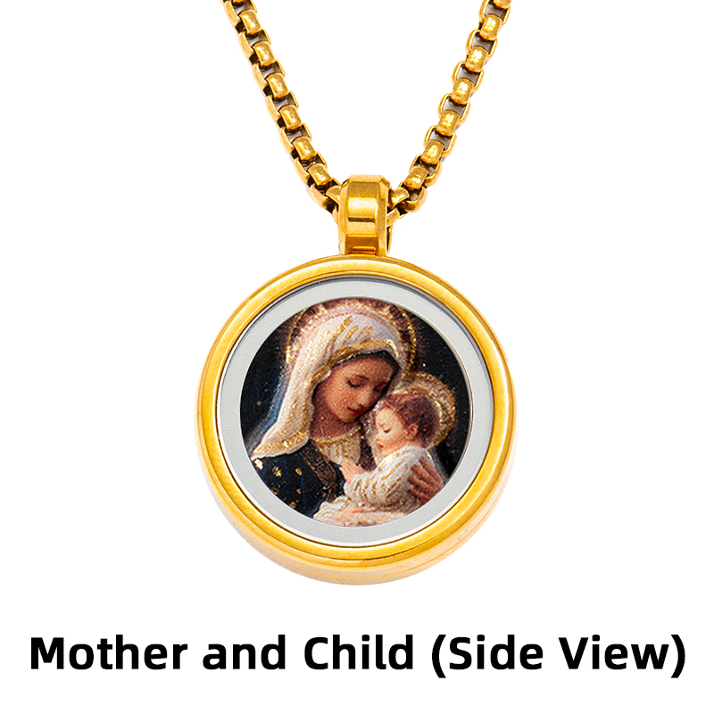 Mother and Child-Gold Cameo