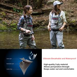 TOPIND <span class=keywords><strong>Cuissardes</strong></span> imperméables respirantes à 3 couches avec bas en néoprène - Product Image 3