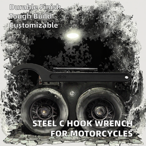 Llave de Gancho en C Universal Personalizable OEM de Acero al Carbono, Herramienta de Ajuste de Tuerca de Amortiguador Trasero para Motocicletas, Grado DIY, Métrico - Product Image 2