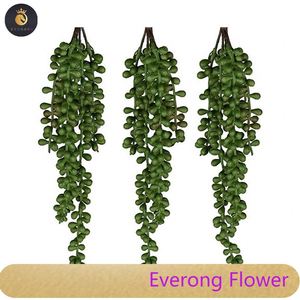 Plantas suculentas artificiales colgando perlas planta Cadena de perlas 20 pulgadas escamas colgantes suculentas para la decoración del hogar - Product Image 1