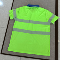 Polo de travail haute visibilité pour hommes, manches courtes, respirant, en polyester, certifié CIQ, idéal pour l'été