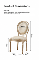 Chaise de salle à manger moderne en bois massif de style européen-américain avec dossier, pour la maison, l'hôtel, le café, ou comme chaise de coiffeuse de chambre.