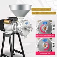 Fraiseuse d'alimentation commerciale de soja de maïs Broyage domestique Grain Poudre sèche et humide Broyeur ultra-fin à double usage