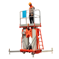 YNFFT 6m-14m Aluminium Vertikalmastbühne 227kg Elektrische Hydraulische Vertikale Personenbühne CE Arbeitsbühne