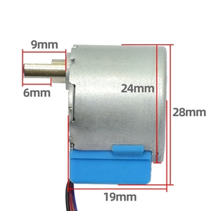 Moteur pas à pas W-24BYJ48 5V 4 phases 5 fils, mini moteur électrique à engrenages pour caméra panoramique/inclinaison - Product Image 2