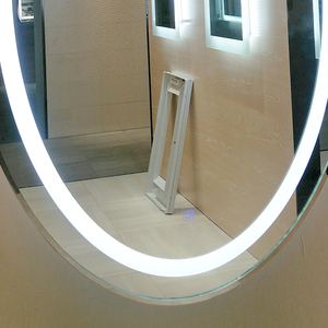 Wholesale Chinese interior decorative oval <span class=keywords><strong>LED</strong></span> wall glass ring light sensor hotel toilet bathroom mirror - Product Image 3