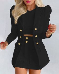 Conjunto de poliéster transpirable de secado rápido, ecológico, de corte regular, largo completo, liso, informal, para mujer, estilo europeo-americano, para todas las estaciones. - Product Image 5