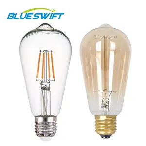 Chất Lượng Cao Ấm Trắng 360 Bằng ST64 2 Wát 4 Wát 6 Wát 8 Wát Chuỗi Ánh Sáng Thay Thế Vintage Edison Đèn LED Filament Bóng Đèn