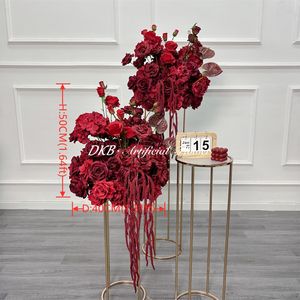 Handmade Realistic Wedding Table Centerpiece <b>Flower</b> Balls Artificial Silk Red Roses for <b>Wall</b> Arrangement Elegant <b>Decor</b> - Product Image 2