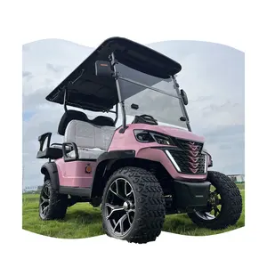 Roze 4-zits Te Koop Off-Road 48V 4X4 Golfkarretjes Elektrische 72V Met Lithiumbatterij