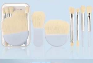 Mini <span class=keywords><strong>pinceau</strong></span> de maquillage professionnel portable blanc 6 pièces OEM Mini <span class=keywords><strong>pinceau</strong></span> <span class=keywords><strong>fard</strong></span> <span class=keywords><strong>à</strong></span> paupières Blush lâche - Product Image 6