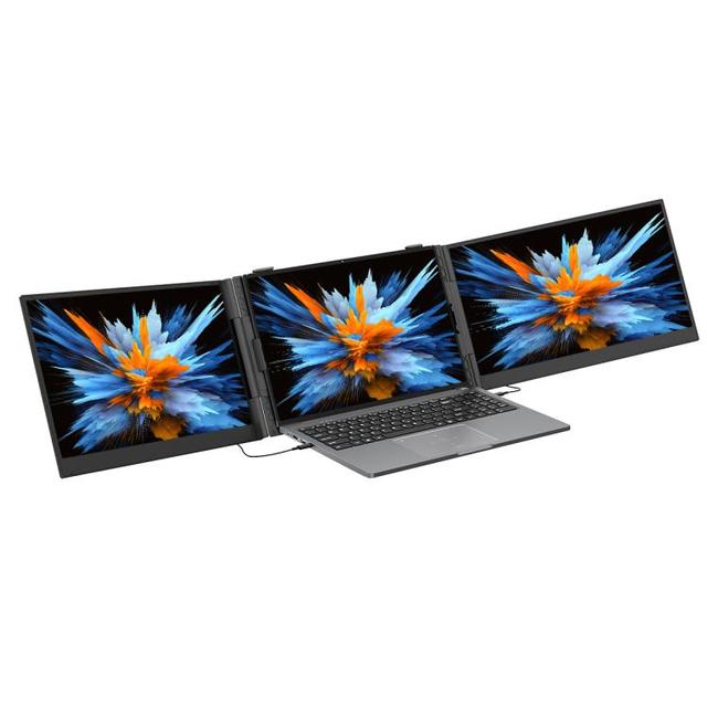 Drop Shipping Factory Directly Sale Blackview DCM6 14 Inch Dual Screen Portable Laptop Extension LCD Monitor with Stand