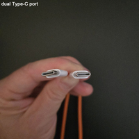 Kabel USB C ke USB C PD 60w, anyaman nilon, anti kotor, mudah dibersihkan, modis dan lucu
