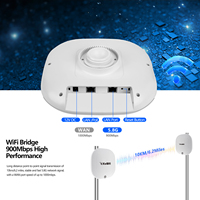 Pont sans fil Gigabit KuWFi 5.8GHz 900Mbps longue portée 10KM avec antenne 11ac 17dBi pour l'internet minier, support d'expédition DDP