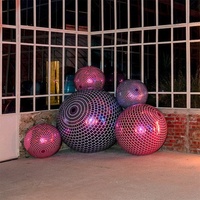 Nouveauté : Globe géant gonflable réfléchissant en PVC, boule disco miroir, ballons, impression d'écran, imperméable, événement, fête, publicité
