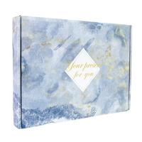Boîte en carton noir avec doublure intérieure rose personnalisée, impression de motifs lettres, pliable, en carton ondulé, pour vêtements et cadeaux