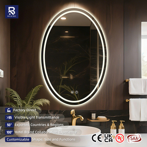 Espejo <span class=keywords><strong>de</strong></span> <span class=keywords><strong>Baño</strong></span> LED Inteligente Moderno en Oferta, Redondo/Rectangular/Mezzanina, Táctil, Regulable, Antivaho e Impermeable - Product Image 4