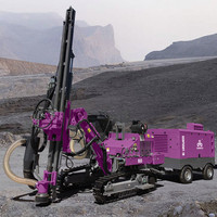 Foreuse DTH sur chenilles pour forage de trous de tir miniers, machine de forage hydraulique