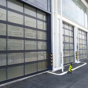 Vente flash : <span class=keywords><strong>porte</strong></span> <span class=keywords><strong>de</strong></span> <span class=keywords><strong>garage</strong></span> sectionnelle automatique électrique moderne en verre trempé noir miroir, isolation acoustique - Product Image 3