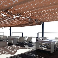 Pérgola Moderna de Aleación de Aluminio con Paneles de Vidrio Retráctiles, Diseño Ecológico e Impermeable, Marco con Recubrimiento de Polvo Negro, Motorizada