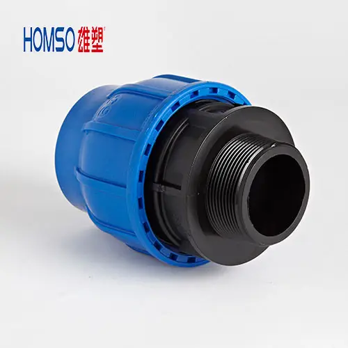 HOMSO Factory Leakproof PE Compression Fitting Reduce assembly times PP Compression Tube Fitting