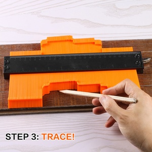 10 इंच समोच्च गेज अनुलिपित्र प्लास्टिक प्रोफ़ाइल समोच्च उपकरण/समोच्च गेज के साथ ताला - Product Image 5