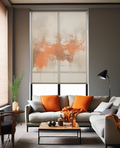 Custom Design Rolgordijnen Woonkamer Pull Down Waterdichte Polyester Badkamer Kantoor Draadloze Lente Verduisteringsgordijnen - Product Image 3