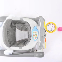 Trotteur à main pour bébé, jouet anti-O, jambes anti-renversement, trotteur multifonctionnel coulissant avec musique pour bébé