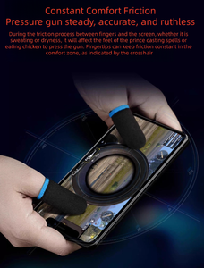 Fundas para Dedos de Jugadores, Estabilizador de Juegos Móviles, Soporte de Compresión, Fibra de Carbono, Antideslizante, Ultra Delgado, Pantalla Táctil - Product Image 5