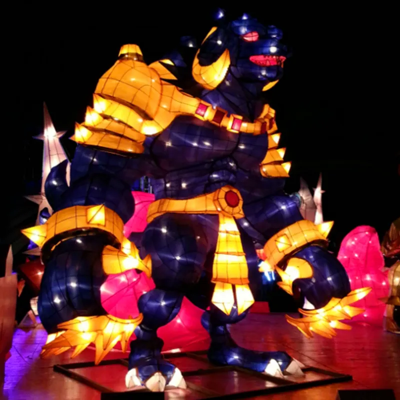 روبوت الحديد الاحتفالات فوانيس الهالوين مصابيح خارجية ديكور العطلات الديكور الإضاءة السنة الجديدة مقاوم للماء 60 IP65