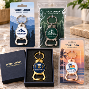 Décapsuleur de bouteille en métal avec logo personnalisé, porte-clés, cadeau promotionnel d'entreprise OEM ODM, fabrication OEM ODM - Product Image 2
