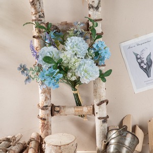 Escuchando el Viento, Ramo de Claveles Artificiales, Plástico Azul, Decoración para Bodas y Hogar CF01286 - Product Image 2