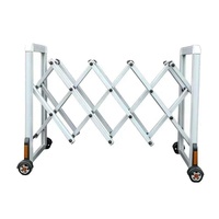 Barrière de circulation piétonne rétractable Barrière de sécurité durable Porte manuelle Barrière de barrière extensible avec roue