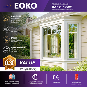Fenêtre EOKO sur mesure en aluminium à double vitrage à rupture de pont thermique pour une conception de maison résidentielle écoénergétique - Product Image 2