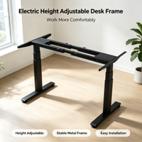 Meubles de bureau à domicile, bureau ergonomique intelligent réglable en hauteur, bureau électrique à 2 pieds et 2 moteurs, cadre de bureau debout réglable en hauteur