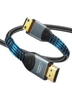 CableCreation מיני HDMI לכבל HDMI במהירות גבוהה 4K60Hz 3D UHD HDR קשת רטרו מיני hdmi