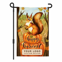 Drapeaux de jardin décoratifs rustiques personnalisés à thème citrouille de Thanksgiving pour l'automne et la récolte, pour l'extérieur, vente en gros à prix abordable