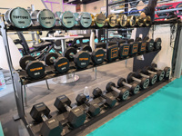 Set Dumbbell Karet Kepala Bulat Grosir Pabrik Logo Kustom TOPTONS untuk Angkat Beban