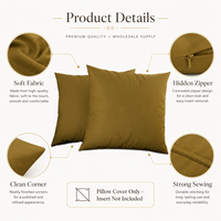Housse de coussin décorative personnalisable pour la maison, couleur unie