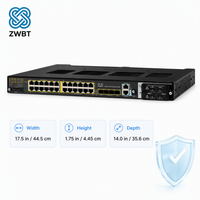 Commutateur Cisco Catalyst IE-4010-4S24P, commutateur industriel robuste, 24x PoE+ RJ45, 4 GE SFP Uplinks PoE 385W HSR PRP -40 à 75C LAN Base