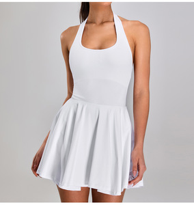 定制标志网球连衣裙女性运动服健身连衣裙内置短裤快干运动裙连衣裙 - Product Image 6