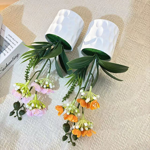 Plante artificielle en pot Phalaenopsis 26 cm, style nordique, décoration intérieure, arrangement floral haute simulation - Product Image 4