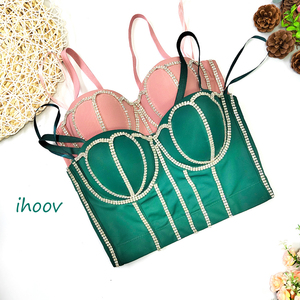 Ihoov áo nịt ngực nạm kim cương cho nữ áo Crop Top thoáng khí thắt lưng mỏng thắt chặt mức độ kiểm soát ánh sáng - Product Image 1